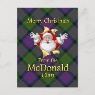 Merry Christmas From the McDonald Clan Holiday Postcard