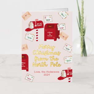 Merry Christmas from the North Pole Foil Holiday Card