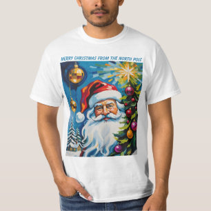 Merry Christmas From The North Pole Santa Clause T-Shirt