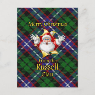 Merry Christmas From the Russell Clan Holiday Postcard