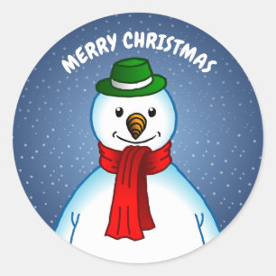 Merry Christmas from The Snowman Classic Round Sticker