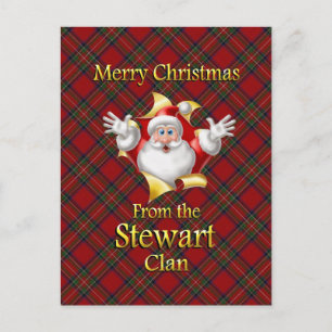 Merry Christmas From the Stewart Clan Holiday Postcard