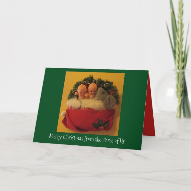 Merry Christmas from the Three of Us Holiday Card (Front)