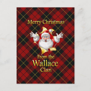 Merry Christmas From the Wallace Clan Holiday Postcard