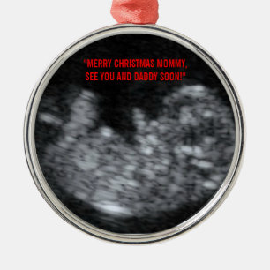 Merry Christmas From The Womb Metal Ornament