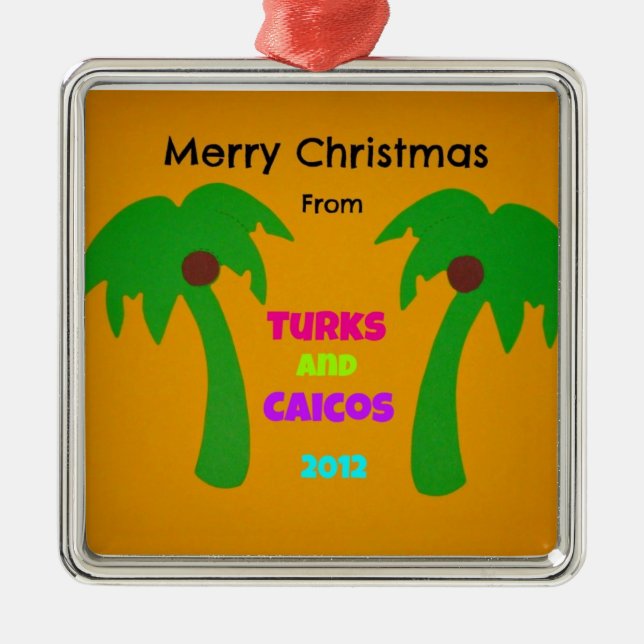 Merry Christmas from Turks and Caicos 2012 Metal Ornament (Front)