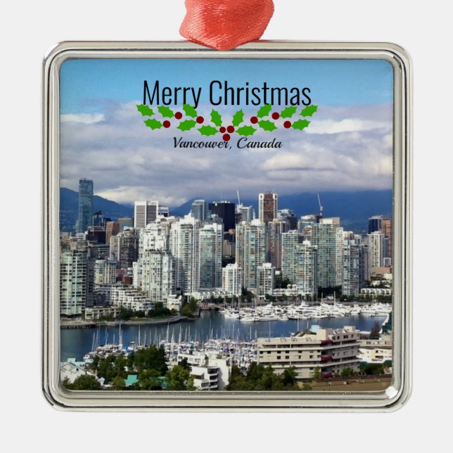 Merry Christmas from Vancouver Metal Ornament (Front)