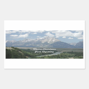 Merry Christmas from Wyoming Rectangular Sticker