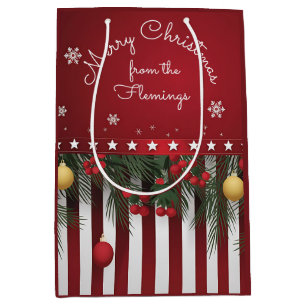 Merry Christmas from (your family) Medium Gift Bag