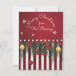 Merry Christmas from (your family) Postcard