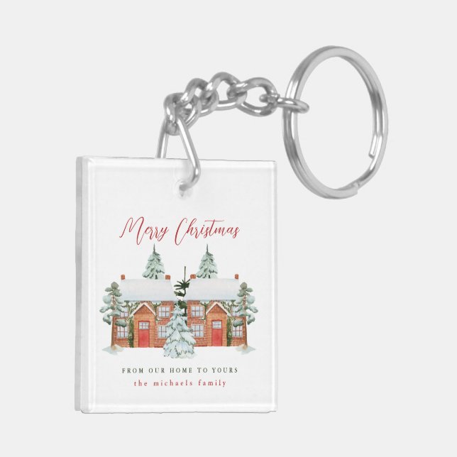 Merry Christmas From Your Neighbours Key Ring (Back Left)