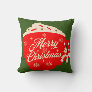 Merry Christmas Frosting Snowflakes Sprinkles  Cushion