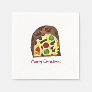 Merry Christmas Fruit Cake Holiday Napkins