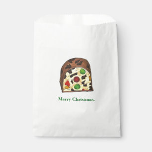 Merry Christmas Fruitcake Fruit Cake Holiday Treat Favour Bag