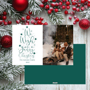 Merry Christmas fun time family photo Holiday Card
