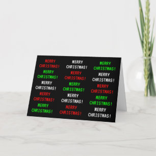 "MERRY CHRISTMAS!": Fun, Vintage Video Game Look Card