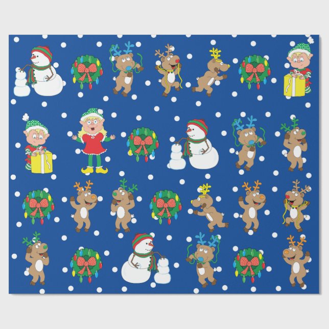 Merry Christmas Fun Wrapping Paper (Flat)