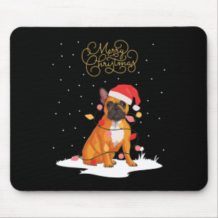 Merry Christmas Fun Xmas Christmas French Bulldog  Mouse Pad