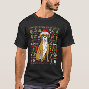 Merry Christmas Funny Boxer Dog Funny Xmas Ugly T-Shirt