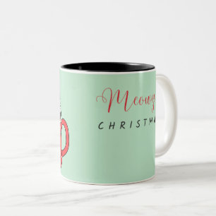 merry christmas funny cat coffee mug