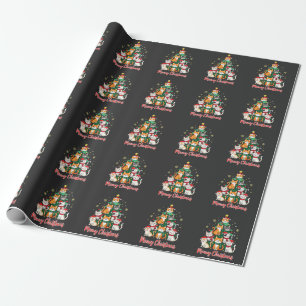 Merry Christmas Funny Catmas Kitten Xmas Tree Wrapping Paper