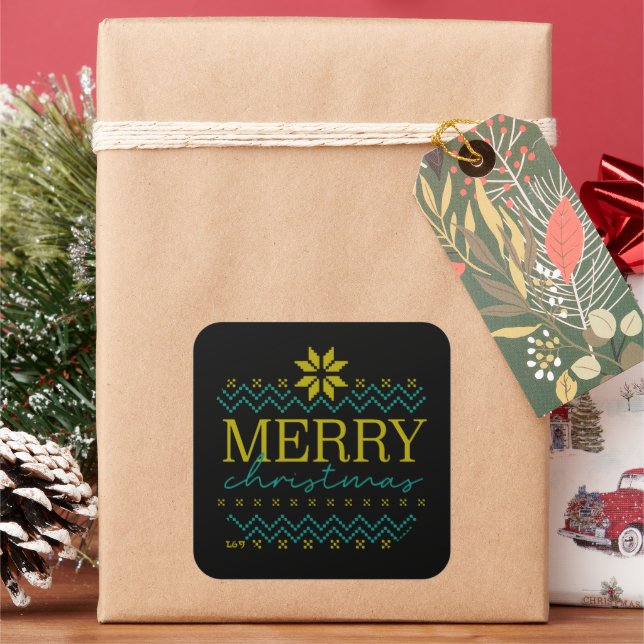 MERRY CHRISTMAS funny christmas          Square Sticker (Holiday)