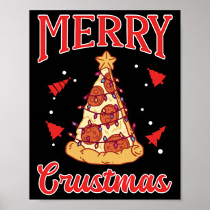 Merry Christmas Funny Christmas Tree Lights Santa Poster