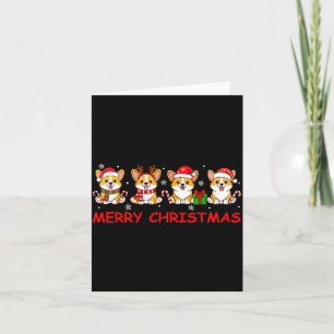Merry Christmas Funny Corgi Xmas Cute Dogs Lovers  Card