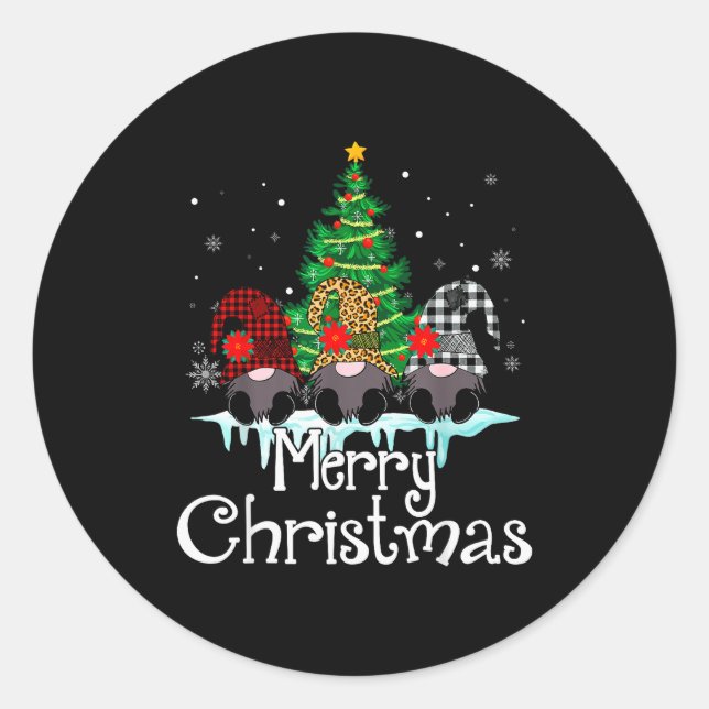 Merry Christmas Funny Family Matching Xmas New Yea Classic Round Sticker (Front)
