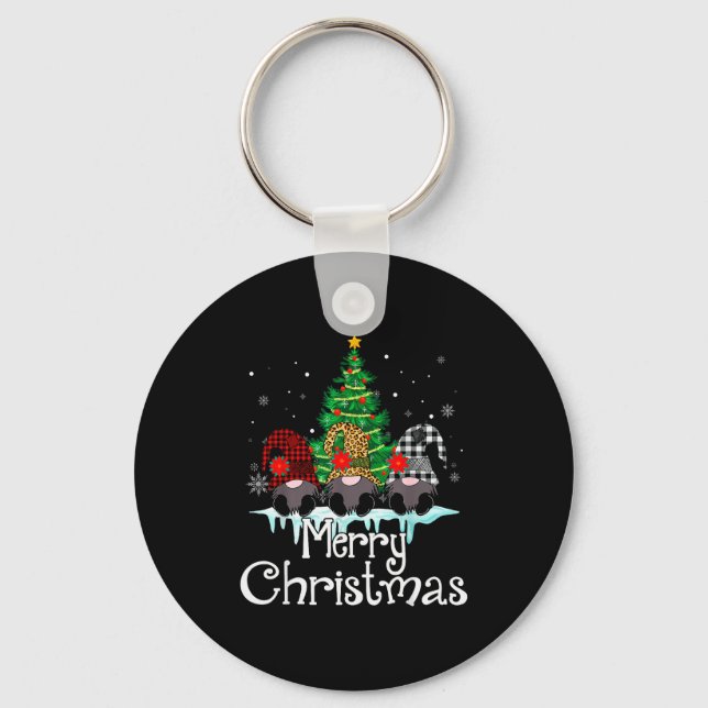 Merry Christmas Funny Family Matching Xmas New Yea Key Ring (Front)