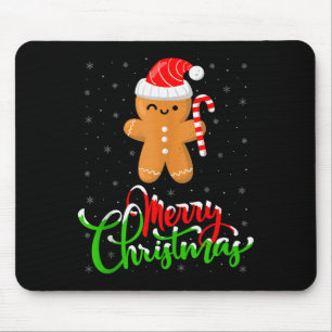 Merry Christmas Funny Gingerbread Cookie Baking Ch Mouse Pad