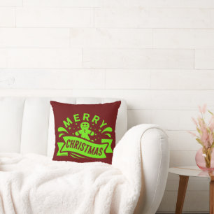 MERRY CHRISTMAS funny gingerbread man              Cushion