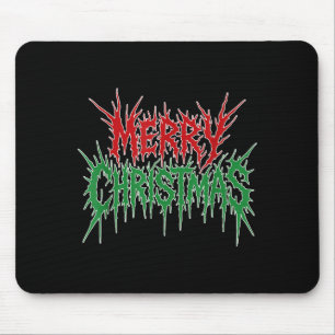 Merry Christmas Funny Heavy Metal Rock Band Gothic Mouse Pad