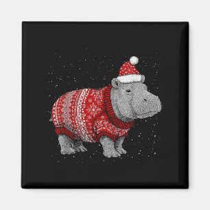 Merry Christmas Funny Hip Santa Hat Xmas Pajama Magnet