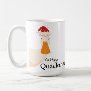 Merry Christmas funny humour cute Duck minimalisti Coffee Mug