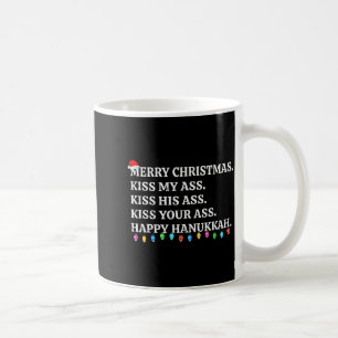 Merry Christmas Funny Kiss My Xmas Men & Women Coffee Mug