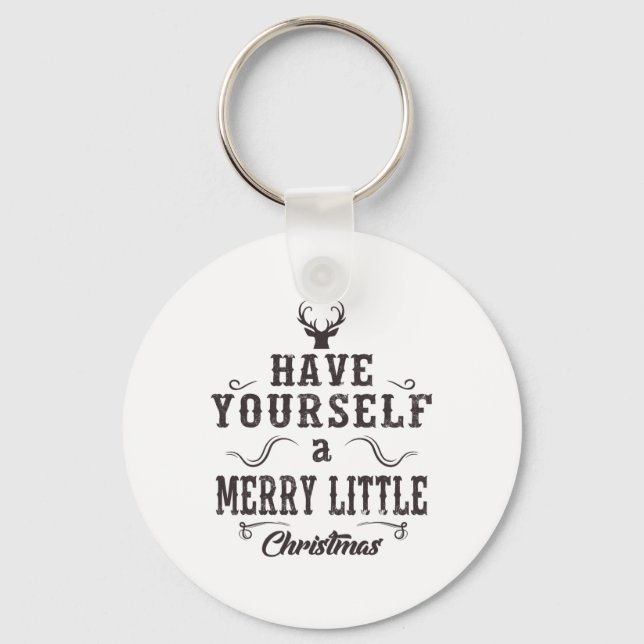 Merry Christmas Funny Matching Family Xmas Gift Te Key Ring (Front)