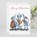 Merry Christmas - Funny Romantic Mouse Band - Fun<br><div class="desc">Merry Christmas - Funny Romantic Mouse Band - Cartoon Animal Drawing Mouses Love Music - Choose / Add Your Unique Text / Colour - Make Your Cpecial Gift - Resize and move or remove and add elements / text with customisation tool ! - Drawing and Design by MIGNED. You can...</div>