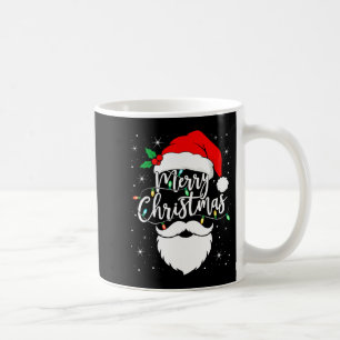 Merry Christmas Funny Santa Claus Hat And Beard Xm Coffee Mug