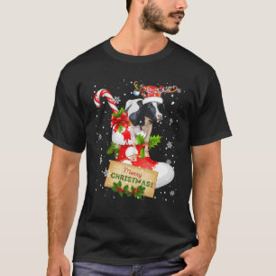 Merry Christmas Funny Santa Reindeer Cow In Sock F T-Shirt