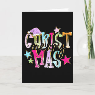 Merry Christmas Funny Santa Squad Pajamas Xmas Hol Card