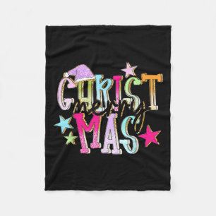 Merry Christmas Funny Santa Squad Pyjamas Xmas Hol Fleece Blanket