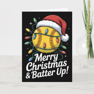 Merry Christmas Funny Softll Santa Hat Holiday Card