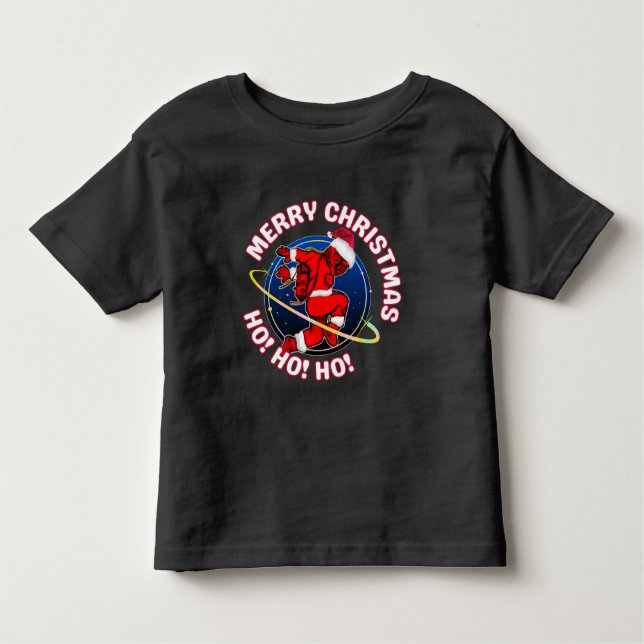 MERRY CHRISTMAS FUNNY SPACE ASTRONAUT  TODDLER T-Shirt (Front)
