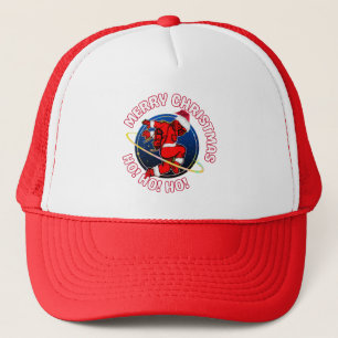 MERRY CHRISTMAS FUNNY SPACE ASTRONAUT  TRUCKER HAT