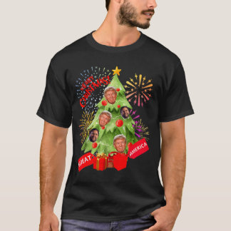 Merry Christmas Funny Trump Great America Xmas Tre T-Shirt