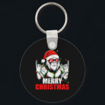 Merry Christmas Funny Vintage Bigfoot Rock On Xmas Key Ring<br><div class="desc">Merry Christmas Funny Vintage Bigfoot Rock On Xmas Men Boys</div>