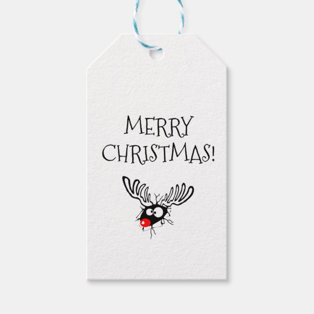Merry Christmas, Funny, Weird, Gift Tag (Front)