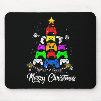 Merry Christmas Game Controller Tree Kid Adult Lig Mouse Pad