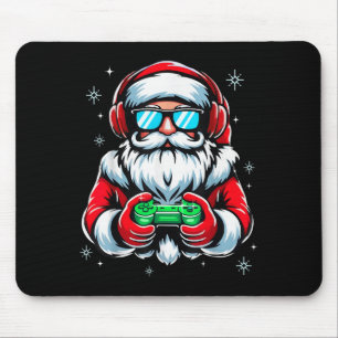 Merry Christmas Gamer Boys Mens Video Game Santa C Mouse Pad